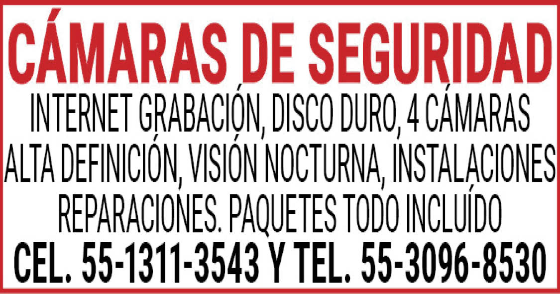 CÁMARAS,DE SEGURIDADINTERNET,GRABACIÓN,DISCO,DURO,4,CÁMARAS,ALTA,DEFINICIÓN,VISIÓNNOCTURNA,INSTALACIONES,REPARACIONES.PAQUETES,TODO,INCLUIDOTEL. 55-3096-8530,CEL. 55-1311-3543