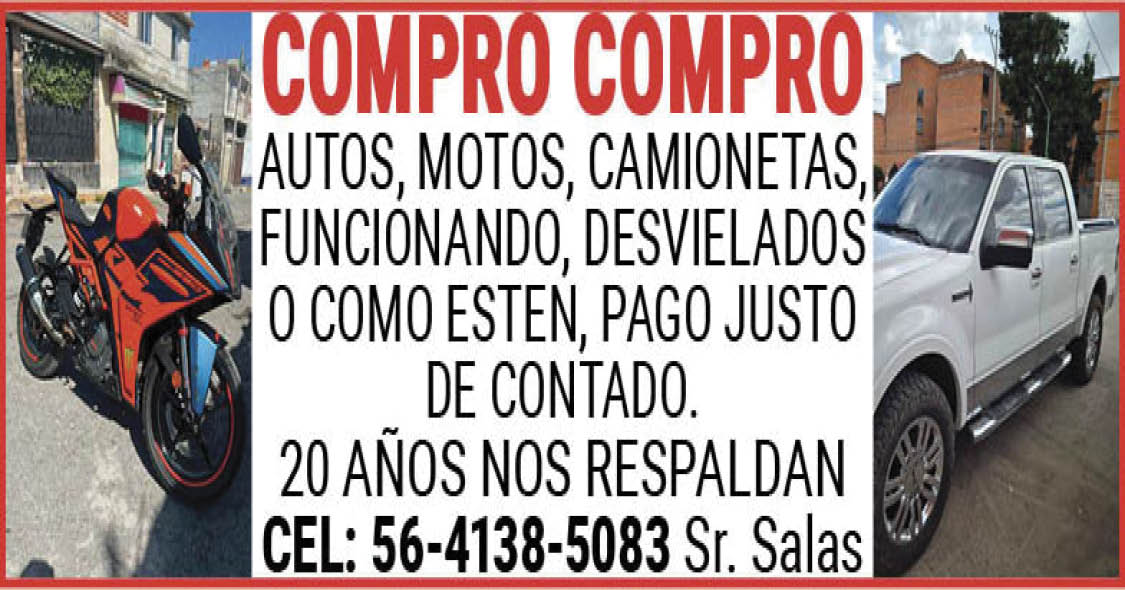 COMPRO,COMPROAUTOS,MOTOS,CAMIONETAS,FUNCIONANDO,DESVIELADOS,O,COMO,ESTEN,PAGO,JUSTO,DE,CONTADO.20,AÑOS,NOS,RESPALDANCEL:,56-4138-5083,Sr.,Salas
