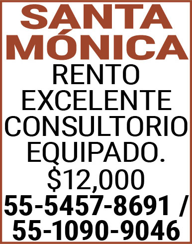 SANTA,MÓNICARENTO,EXCELENTE,CONSULTORIO,EQUIPADO.,$12,00055-5457-8691,/,55-1090-9046
