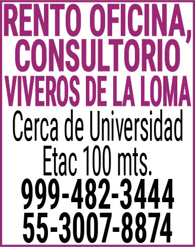 RENTO,OFICINA,CONSULTORIOVIVEROS,DE,LA,LOMACerca,de,Universidad,Etac,100,mts.999-482-3444,55-3007-8874