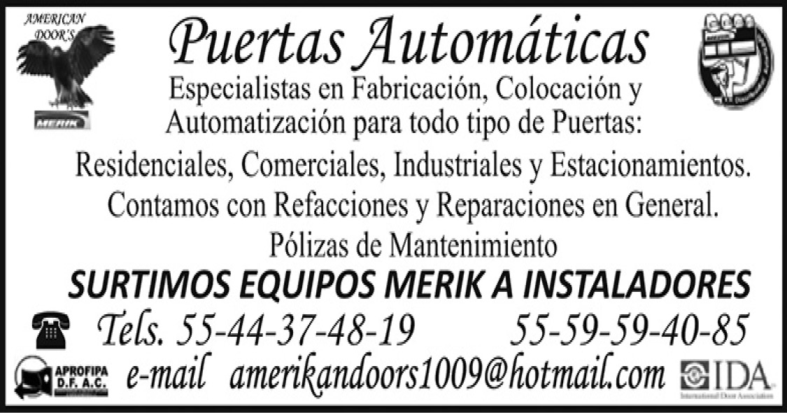 PUERTAS,AUTOMATICAS,AMERIKAN,DOORS55-4437-4819 / 55-5959-4085