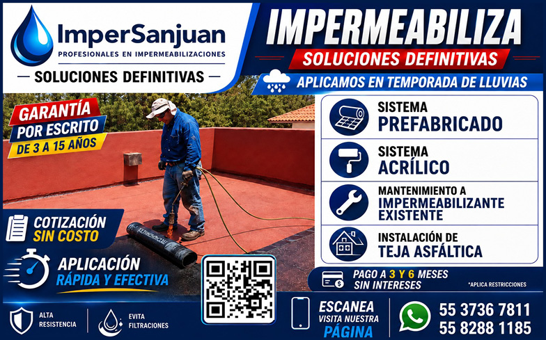 ImperSanjuanPROFESIONALES,EN,IMPERMEABILIZACIONESSOLUCIONES,DEFINITIVAS5537367811,/,5582881185