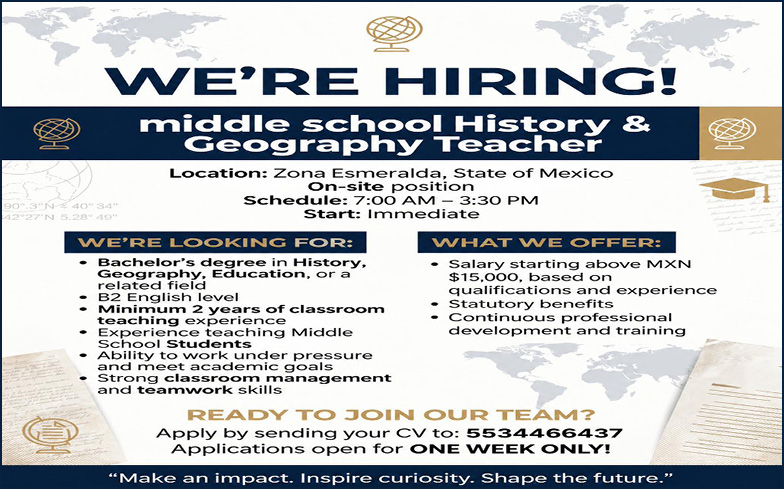 WE,RE,HIRING!middle,school,History,&,Geography,Teacher55-3446-6437