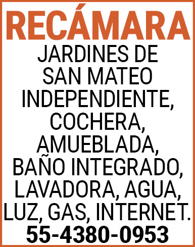 Recamarajardines de san mateo independiente cochera…